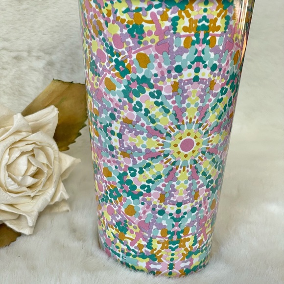 New with tags INSULATED STAINLESS STEEL TUMBLER double walled 17oz pink, green - Picture 2 of 4